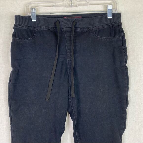 5/$25 No Boundaries Black Pull On Cropped Cuffed Hem Stretch Waistband L 11-13 - Picture 4 of 12